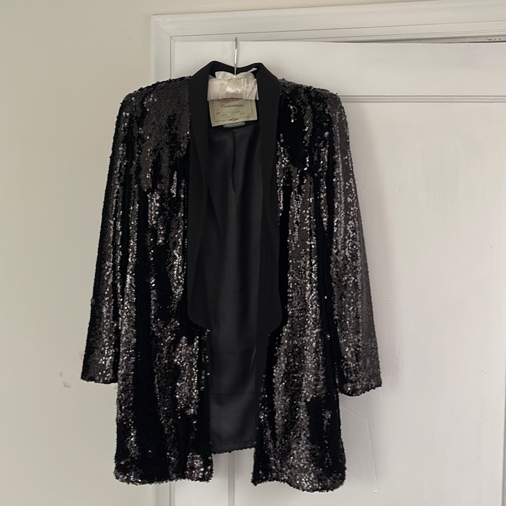 Cartonniere Black Sequin Blazer size XS